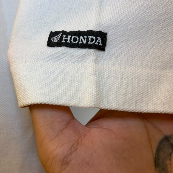 Vintage 1996 Honda Racing T-Shirt Grand Prix Sz Medium Made in USA Textured Knit - Picture 3 of 8